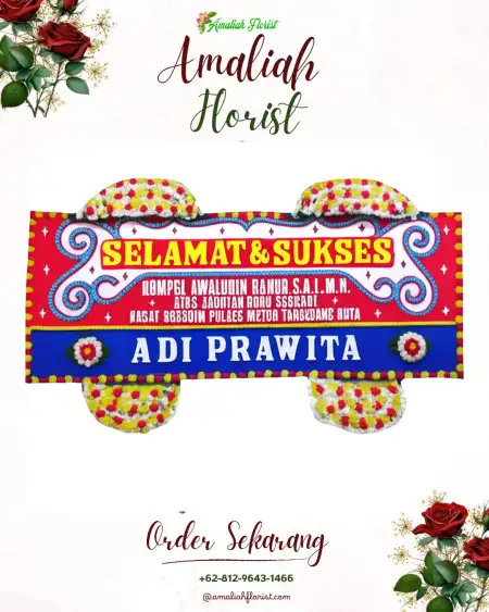 Papan Bunga Ucapan Selamat Wonawa